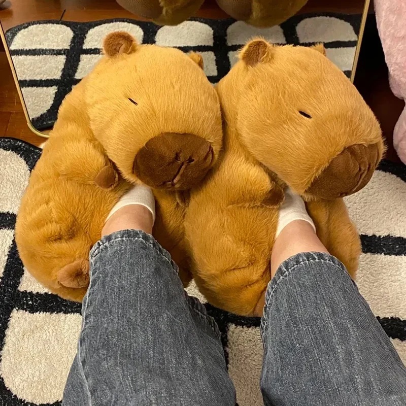 Women Shoes Winter - Novelty capybara slippers unisex animal slides
