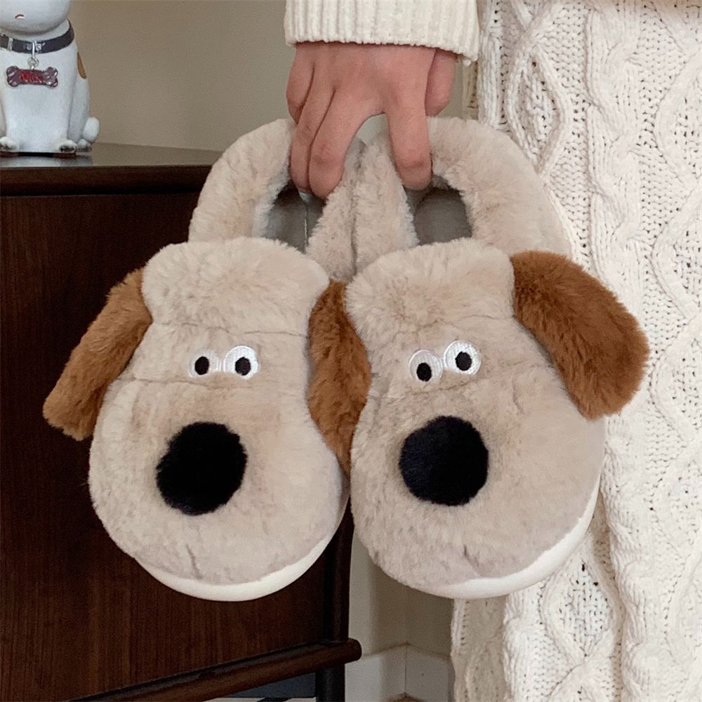 Women Shoes Winter - Size36-45 Hug Dog Slippers Girls Fluffy