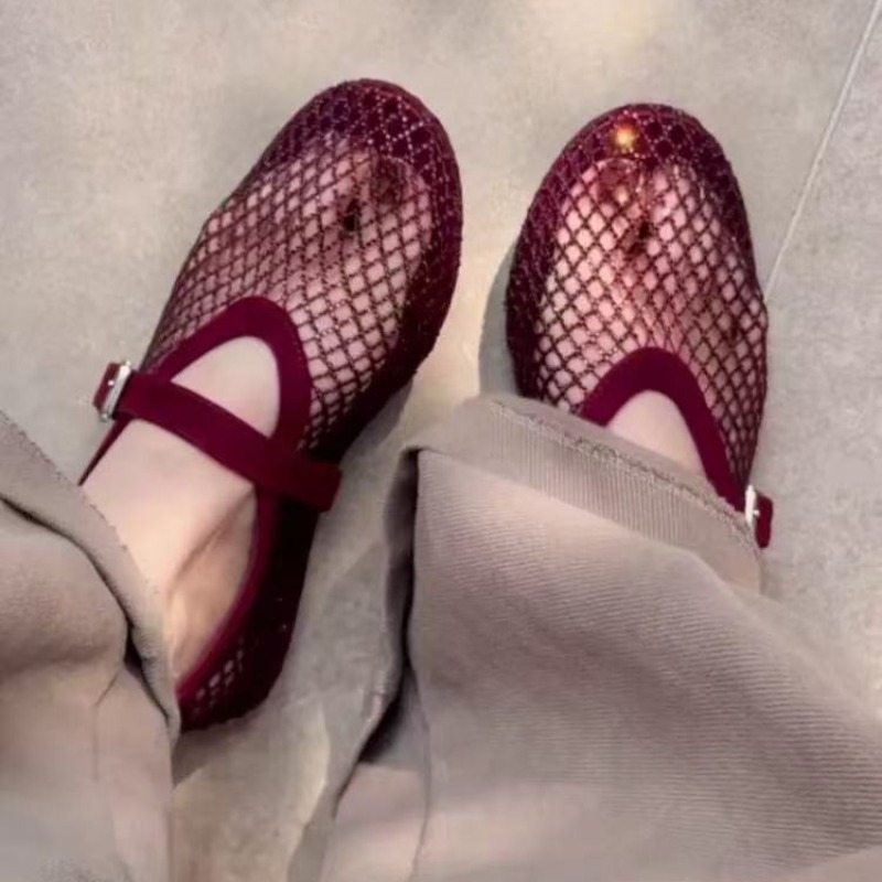 Women'S Shoes Everyday - Hollow Rhinestone Baotou Sandals Women 2026