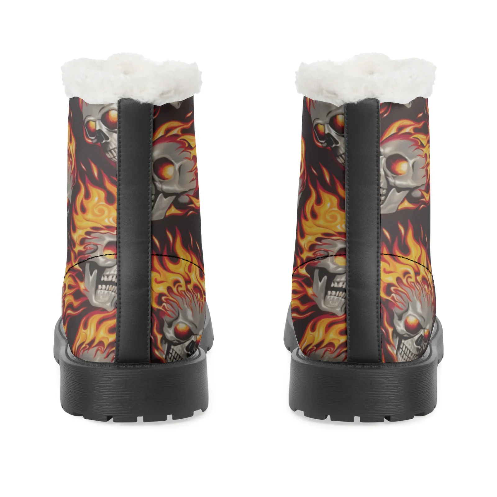 Fire Skull Patterns Snow Boots - Women Shoes Us To Eu review and price
