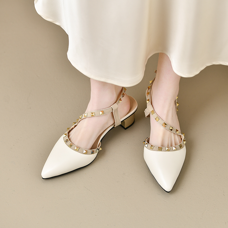 Women Shiny Back Buckle Strap  - Metallic Heel Sandal review and price