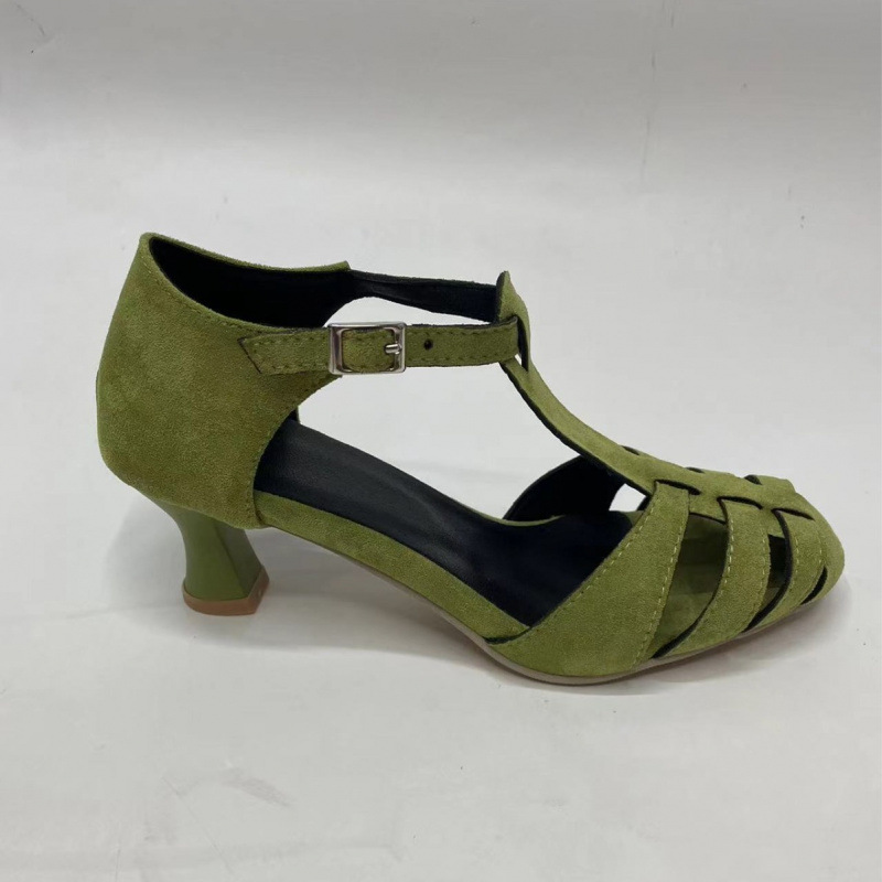 Women's Green Suede Kitten Hee - Women Shoes Us To Eu review and price