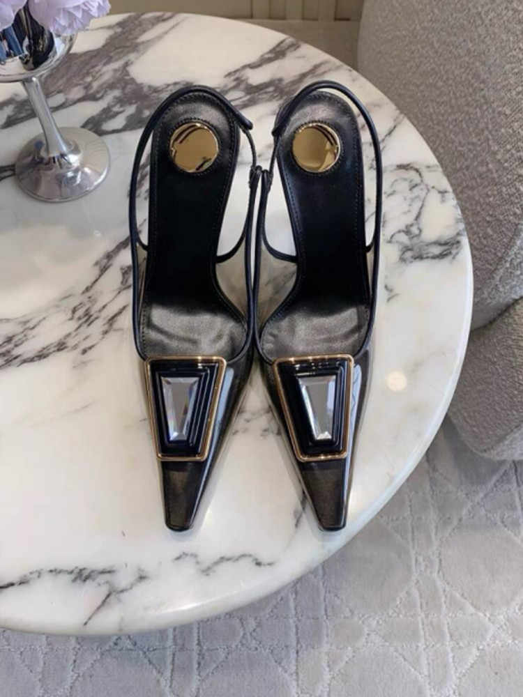 Women's Transparent PVC Square - Metallic Heel Sandal review and price
