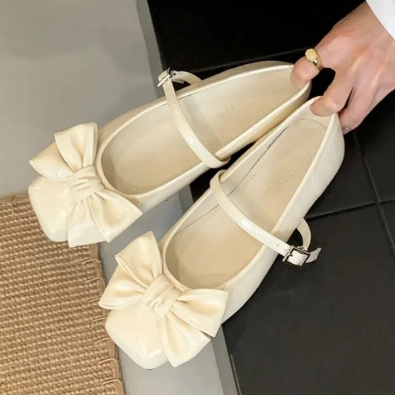 Cute Bowknot Square Toe Design - Women Shoes Elegant review and price