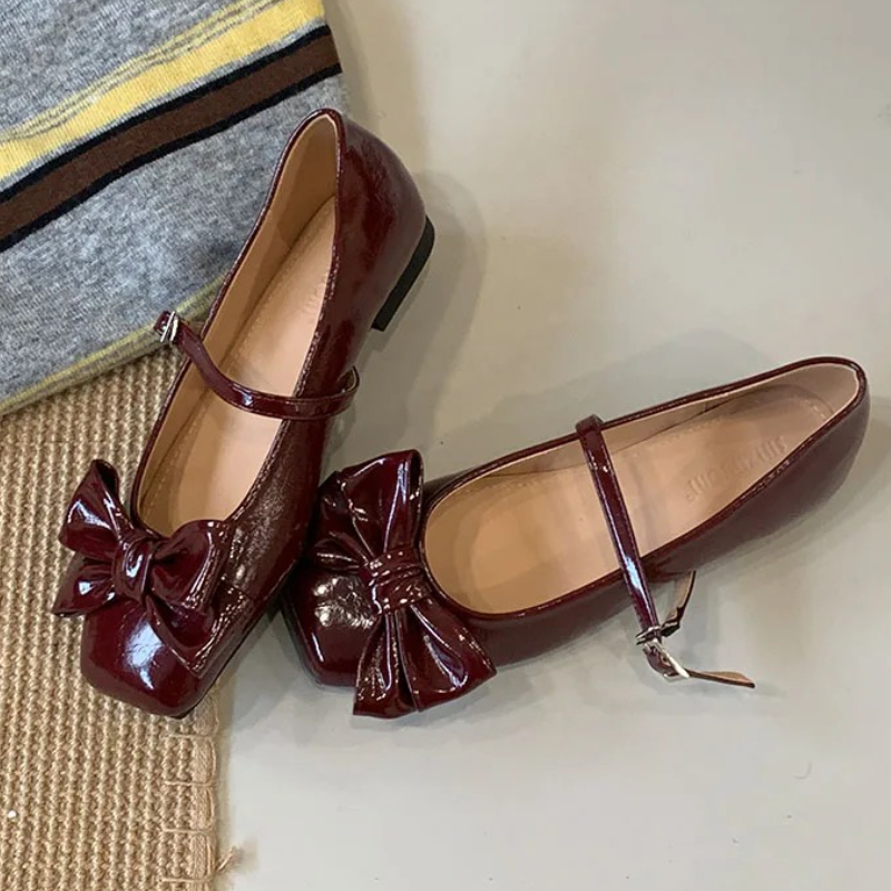 Cute Bowknot Square Toe Design - Women Shoes Elegant review and price