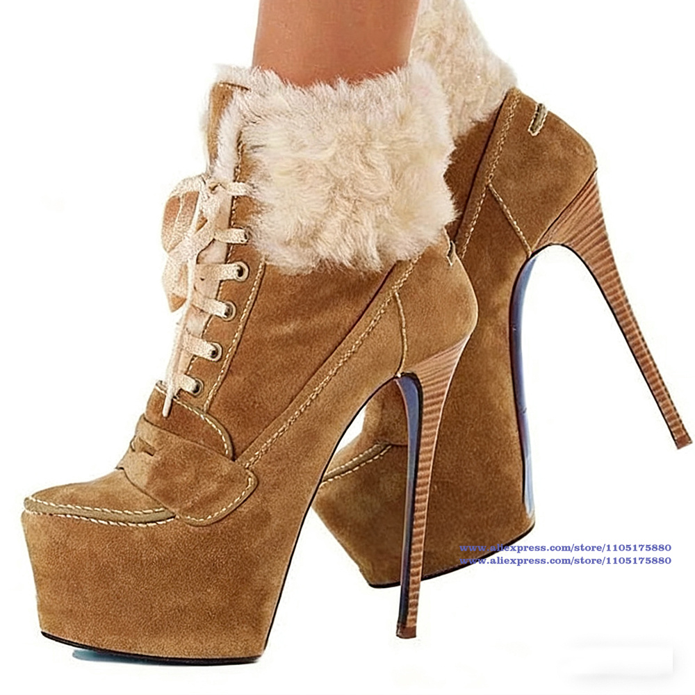 Brown Suede Stiletto Heels Ank - Suede Ankle Boot review and price