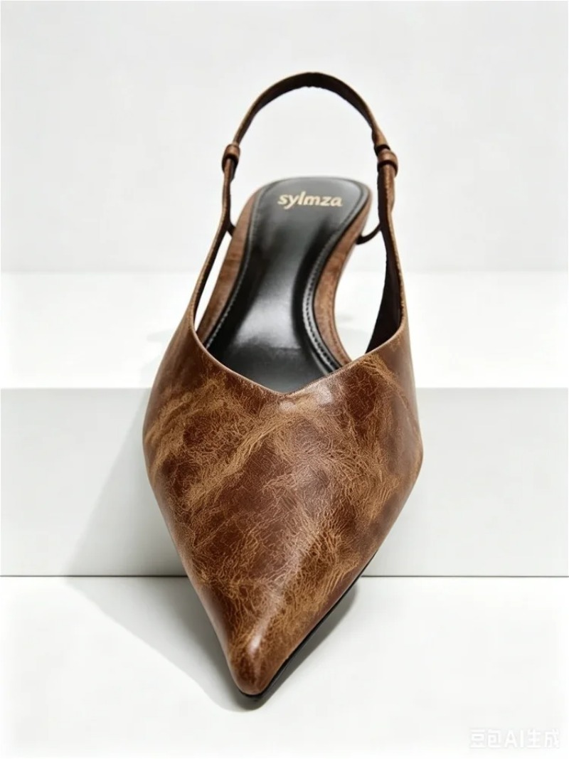 Retro Brown Kitten Heel Design - Women Shoes Brown Colour review and price