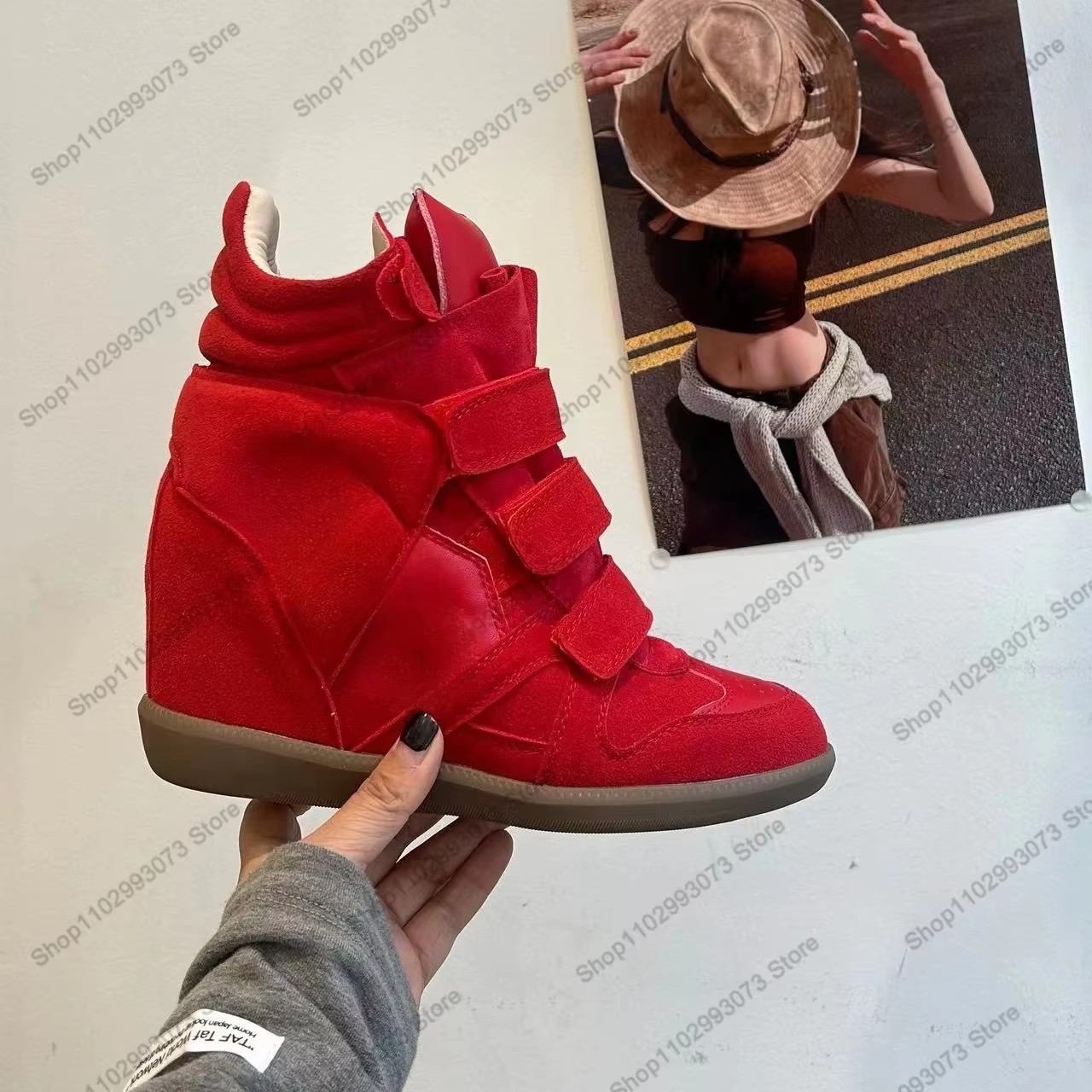 Women Hidden Wedge Heel High‑T - Suede Ankle Boot review and price